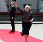 Wilno 12 lipca. Dalia Grybauskaitė żegna się  z urzędem prezydenckim. Gitanas Nausėda  się wita 