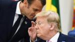 Emmanuel Macron chciał być najważ- niejszym partnerem  dla Donalda Trumpa w UE, ale się nie udało. Nie przekonał go do niezrywania umowy atomowej  z Iranem ani  do porozumienia klimatycznego (zdjęcie  z 28 czerwca, szczyt G20  w Osace) 