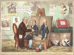 XVIII-wieczna karykatura angielska przedstawiająca malarza pytającego się, czyj portret chcielibyśmy powiesić w swoim gabinecie: Williama Pitta Młodszego czy Charlesa J. Foxa? 