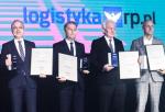 Nagrody „Rzeczpospolitej” odebrali (od lewej): Czesław Warsewicz, prezes PKP Cargo, Krzysztof Niemiec, wiceprezes Track Tec, Marek Niewiadomski, prezes firmy Medcom i Konrad Tyrajski, członek zarządu PKP Energetyka