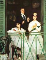 Manet na obrazie uwiecznił Berthe Morisot, Fanny Claus, Léona Leenhoffa i Antoine’a Guillemeta  
