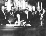 Ceremonia podpisania przez prezydenta RP Ignacego Mościckiego konstytucji 1935 r. 