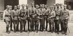 Józef Piłsudski (dziewiąty od lewej) wraz ze swoim legionowym sztabem. Kielce, 12 sierpnia 1916 r. 