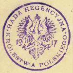 Oficjalny stempel Rady Regencyjnej Królestwa Polskiego 