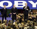 Platforma Obywatelska  od początku była partią wielonurtową. Na zdjęciu  z roku 2001  od lewej: Donald  Tusk, Maciej Płażyński, Andrzej Olechowski 