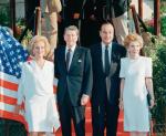 Jacques Chirac jako mer Paryża gościł m.in. byłego prezydenta USA Ronalda Reagana 17 czerwca 1989 r.  l