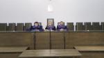 Sędziowie, którzy wydali wyrok, od lewej: Dawid Miąsik, Piotr Prusinowski i Bohdan Bieniek  