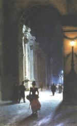 Obraz Aleksandra Gierymskiego „Luwr w nocy” 