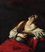 „Ekstaza Marii Magdaleny” jest w Wiedniu pokazana w wersji Louisa Finsona. Kuratorzy uważają, że nie ma dowodów na to, że Caravaggio przedstawił bohaterkę w ciąży