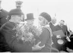 Aleksandra Piłsudska podczas uroczystość poświęcenia szkoły powszechnej im. Józefa Piłsudskiego w Bezdanach 