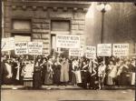 Sufrażystki protestujące przeciwko polityce Woodrowa Wilsona, Chicago 1916 r. 