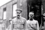 Białoruś, 20 kwietnia 1920. Józef Piłsudski z gen. Władysławem Jungiem, dowódcą 15 Dywizji Piechoty WP 