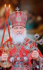 Patriarcha Cyryl w trakcie nabożeństwa paschalnego w pustej Świątyni Chrystusa Zbawiciela 