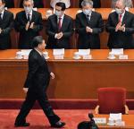 Prezydent Chin Xi Jinping na sali obrad parlamentu