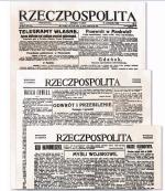 Pierwszy numer gazety „Rzeczpospolita” miał dwa wydania warszawskie  – poranne i wieczorne, w godzinach popołudniowych rozprowadzane były mutacje prowincjonalne w Poznaniu, Krakowie, Lwowie i Wilnie. Gazeta z 15 czerwca 1920 r.  jest dostępna pod adresem: rp.pl/Rzeczpospolita97lat 