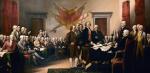 „Podpisanie deklaracji niepodległości USA”, obraz Johna Trumbulla z 1819 r.  