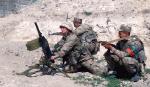 Azerscy żołnierze w czasie walk na granicy Górskiego Karabachu 