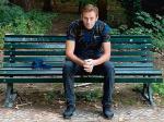 Aleksiej Nawalny podczas swego pierwszego spaceru w berlińskim parku 23 września 