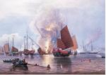 Pierwsza wojna opiumowa: brytyjskie statki niszczą flotę wroga w Kantonie, 1841 r.  