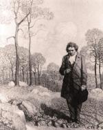 Ludwig van Beethoven (1770–1827) nad brzegiem strumienia, grafika z 1918 r. 