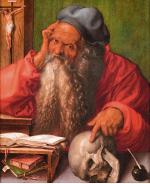 Albrecht Dürer „Św. Jerome”, 1521 r.,  Museu Nacional de Arte Antiga, Lizbona National Gallery/Londyn