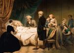 „Jerzy Waszyngton na łożu śmierci”, obraz Juniusa Brutusa Stearnsa z 1851 r. 
