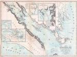 Mapa Zatoki Frobishera z 1864 r. Zatoka znajduje się u południowo-wschodnich wybrzeży Ziemi Baffina w Ameryce Północnej 