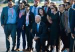 Prezydent Joe Biden ze swoimi współpracownikami w Genewie, tuż przed powrotnym lotem do USA 