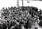 Japońscy żołnierze powracający z Syberii, 1946 r. W pierwszej fazie Rosjanie zwolnili jedynie niezdolnych do pracy Kyoto Prefecture