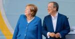Armina Lascheta wsparła  na ostatnim wiecu wyborczym  w Akwizgranie kanclerz Angela Merkel 