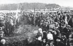 Uroczystość usunięcia słupa granicznego między Galicją a Królestwem Polskim w Brzózie  (pow. tarnobrzeski), 4 listopada 1918 r.  