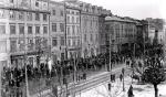 W listopadzie 1923 r. w krakowskich zamieszkach zginęło 15 robotników, 3 cywilów i 14 żołnierzy. Na zdjęciu Rynek Główny w Krakowie 