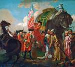 „Spotkanie Roberta Clive'a i Mira Jafara po bitwie pod Palasi”, obraz Francisa Haymana 