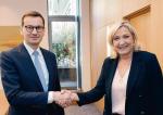 Premier Mateusz Morawiecki spotkał się  z Marine  Le Pen, szefową Zjednoczenia Narodowego, przed unijnym szczytem  22 października