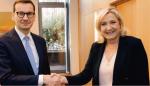 Eurodeputowany PiS Ryszard Legutko uważa, że zwycięstwo Marine Le Pen  (z prawej)w wyborach prezydenckich byłoby korzystne dla Polski 