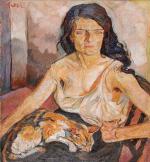 Obraz Meli Muter „Dziewczyna z kotem” pochodzi z 1918 roku 
