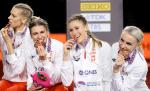 Polki z brązowymi medalami mistrzostw świata. Od lewej: Iga Baumgart-Witan, Kinga Gacka, Natalia Kaczmarek i Justyna Święty-Ersetic