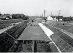 Budowa kanału Śląsk–Kraków na terenie Krakowa w dzielnicy Ludwinów, sierpień 1938 r.