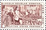 Z okazji 100. rocznicy debaty Lincoln–Douglas Poczta Stanów Zjednoczonych wydała znaczek upamiętniający to wydarzenie