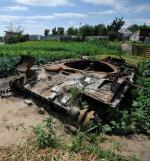 Rosyjski czołg zniszczony wiosną podczas nieudanego ataku na Kijów