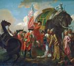 „Spotkanie Roberta Clive’a i Mira Jafara po bitwie pod Palasi”, obraz Francisa Haymana