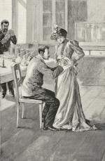 Waldemar Haffkine, rosyjski bakteriolog, szczepi kobietę przeciwko cholerze w Instytucie Pasteura. Paryż, 1893 r.