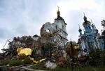 Dzięki ofensywie Ukraina odzyskała około 6 tys. km kw. okupowanych terenów, jednak w wielu miejscach skala zniszczeń jest ogromna. Na zdjęciu: zrujnowana cerkiew niedaleko Kramatorska
