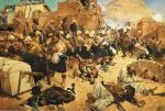 II wojna brytyjsko-afgańska (1878–1880). „92. Highlanders pod Kandaharem”, obraz Richarda Catona Woodville’a
