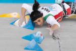 Elnaz Rekabi podczas mistrzostw Azji w Seulu, w których zajęła czwarte miejsce