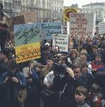 Manifestacje przeciw budowie elektrowni atomowej w Żarnowcu (Kraków, marzec 1989 roku)