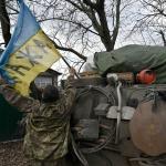 Ukraińskie oddziały w okolicach miasta Łyman w obowdzie donieckim