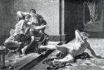 „Testowanie trucizny Lokusty na niewolniku”, obraz Josepha-Noëla Sylvestre’a. Lokusta była trucicielką, która m.in. na polecenie Nerona otruła Brytanika, syna cesarza Klaudiusza