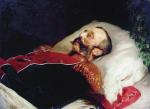 „Aleksander II na łożu śmierci” – portret wykonany przez Konstantina Makowskiego. Car zmarł w Petersburgu od ran odniesionych w zamachu 13 marca 1881 r.