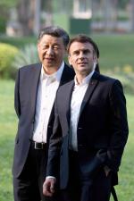 Xi Jinping i Emmanuel Macron w Kantonie